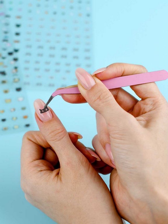 Набор наклеек для ногтей "Кошачьи мечты" розовый 2 листа по 240шт