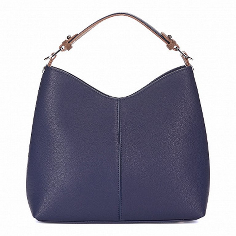 Сумка женская Jane's Story 28х21х11см, нат.кожа,  синяя