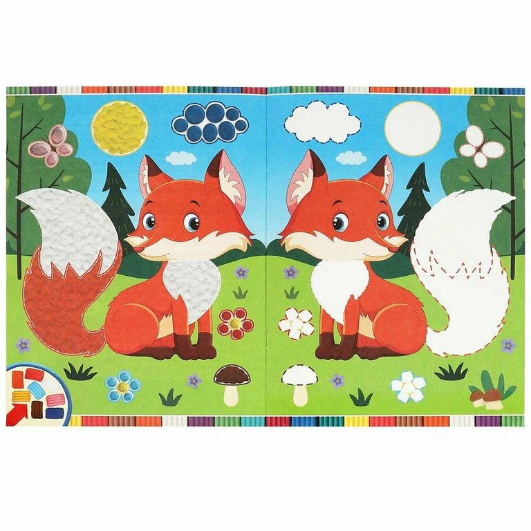 Раскраска пластилином А4 "Лесные животные" Умка