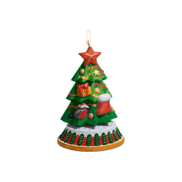 Набор для изготовления свечей парафиновых "Ёлочка" с подсвечником