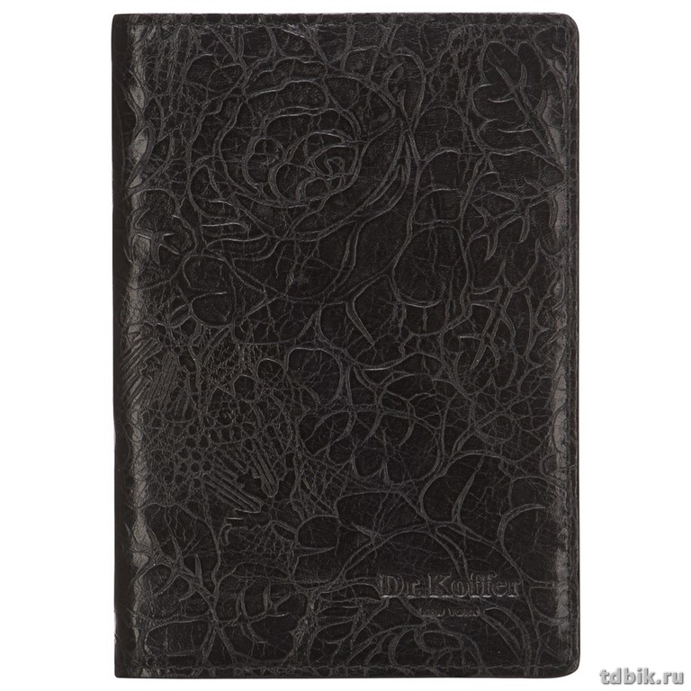 Обложка для паспорта Dr.Koffer нат. кожа, черная