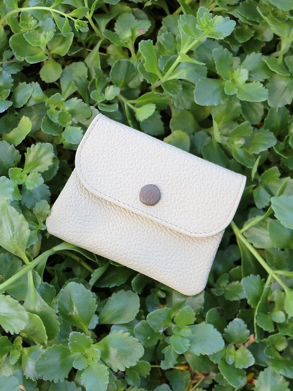 Портмоне D.Morelli женское "Бриенна"  мини, нат.кожа, бежевый