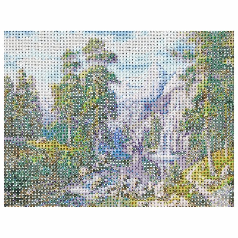 Алмазная мозаика 30*40см "Водопад" ОСТРОВ СОКРОВИЩ