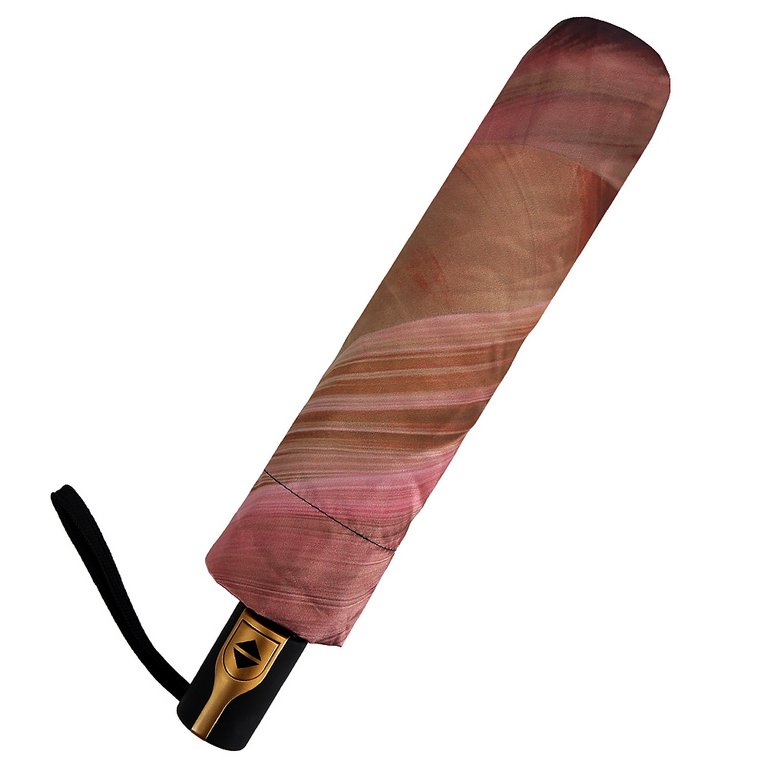 Зонт женский суперавтомат Fabretti, облегченный, 3 сложения, сатин, фиолетовый