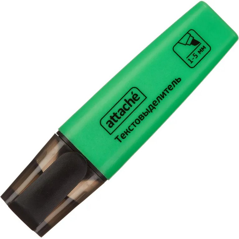 Текст-маркер Attache Colored зеленый, 1-5мм