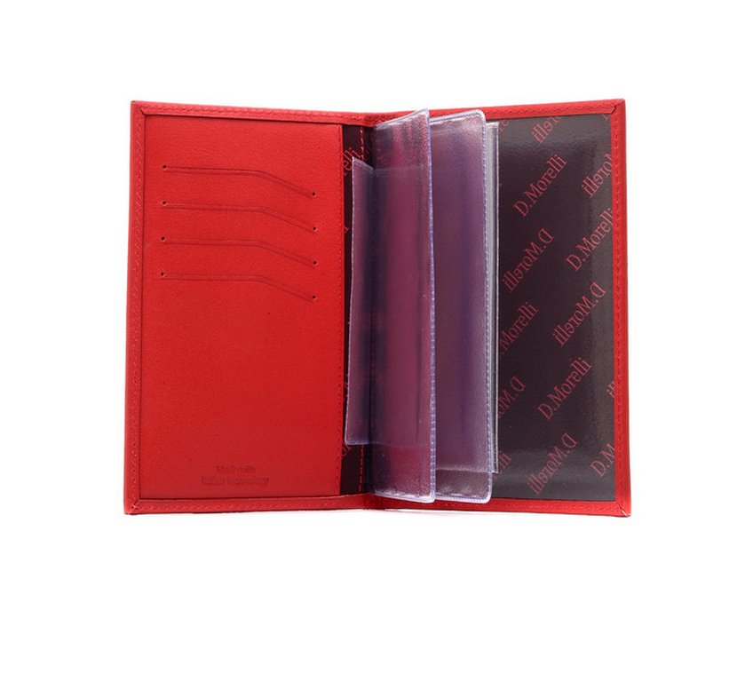 Бумажник водителя D.Morelli "Red-2", нат. кожа