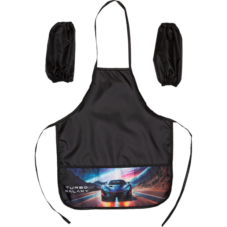 Накидка с нарукавниками д/труда, с 3 карманами черный deVENTE "Turbo Galaxy"