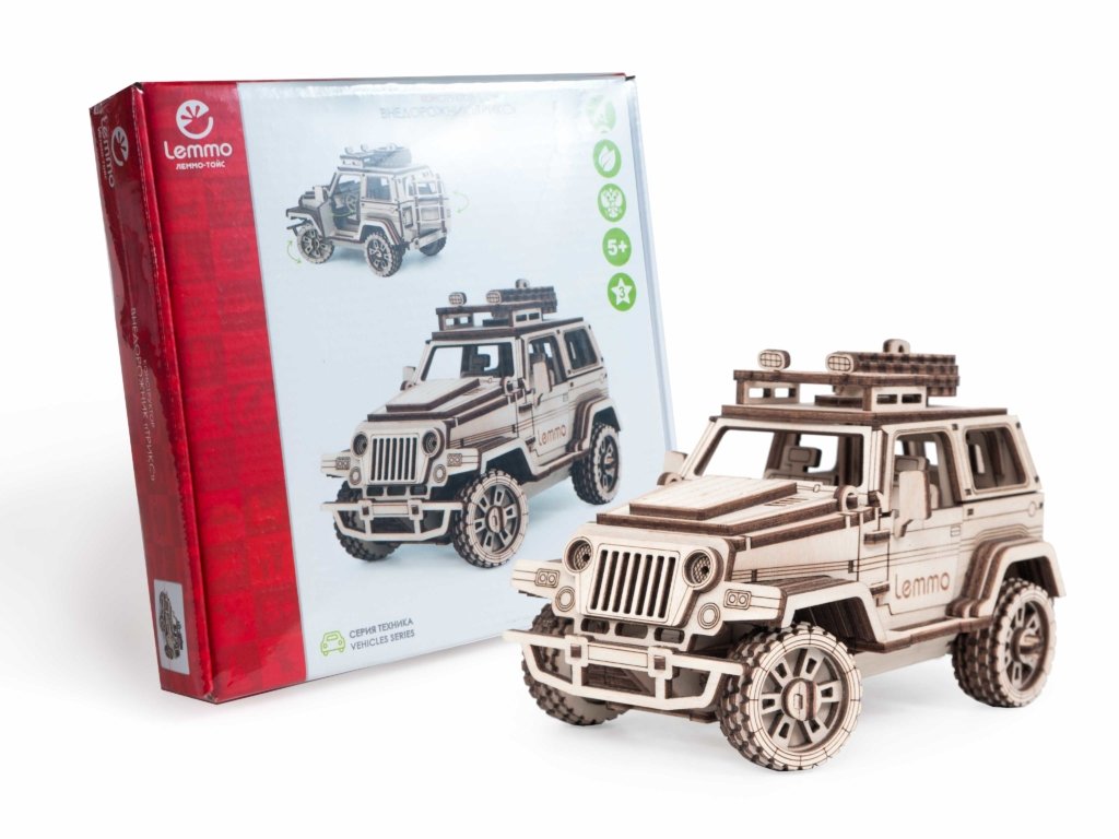 Сборная модель из дерева  148 дет. "Внедорожник Трикс" 200*150*110мм