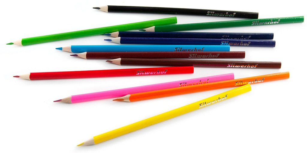 Набор карандашей  12 цв. трехгранные Silwerhof "Веселые друзья"