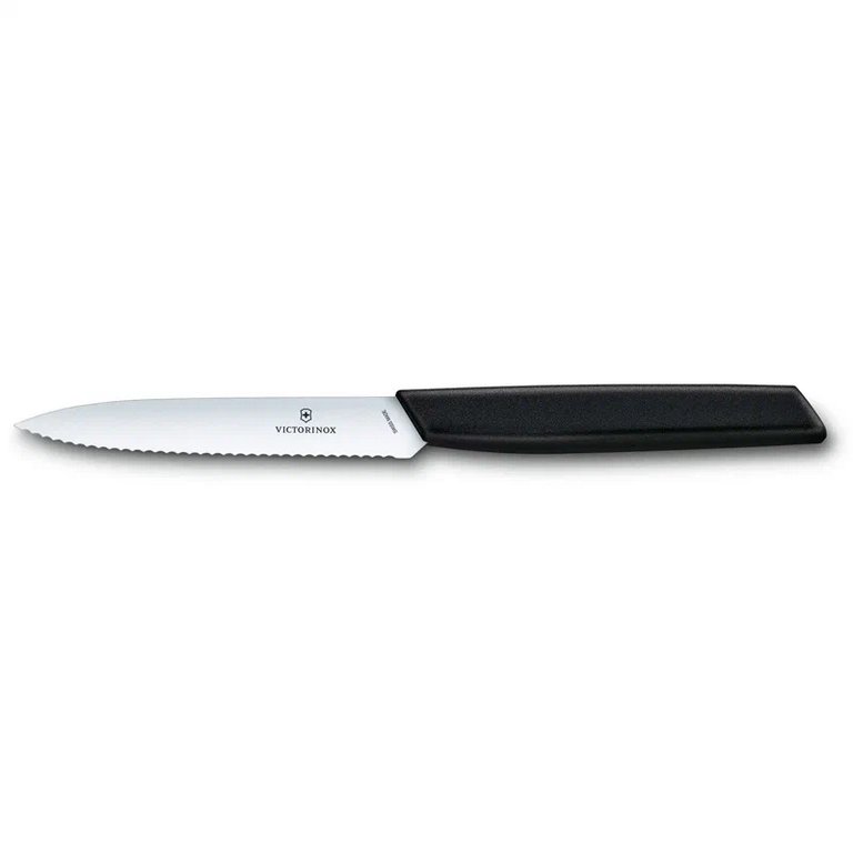Нож кухонный Victorinox "Swiss Modern" серрейт. заточка, лезвие 100мм