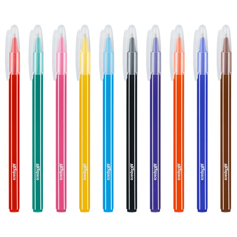 Набор шариковых ручек 10 шт. ArtSpace "Рисунки. Lovely animals" 1,0мм, линия 0,7мм