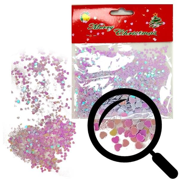 Конфетти "Перламутровы сердечки"