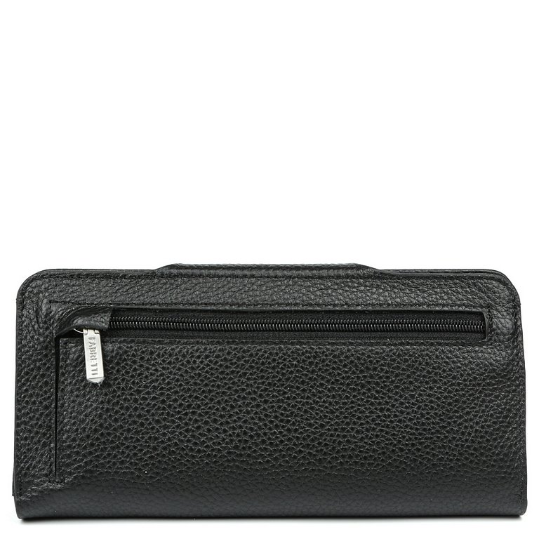 Портмоне FABRETTI мужское, нат.кожа, 10*18,6*2,8см, черный