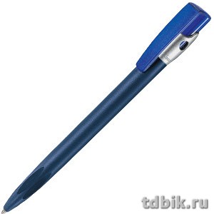 Ручка под логотип синий корпус, серебристый декор Lecce Pen Kiki