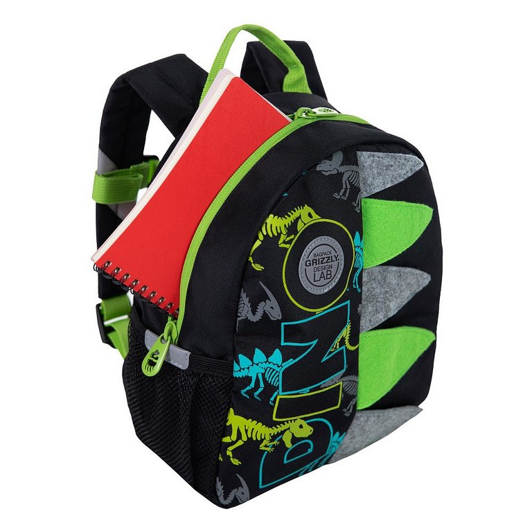 Рюкзак детский для мальчика Grizzly 20*26*10 см, черный