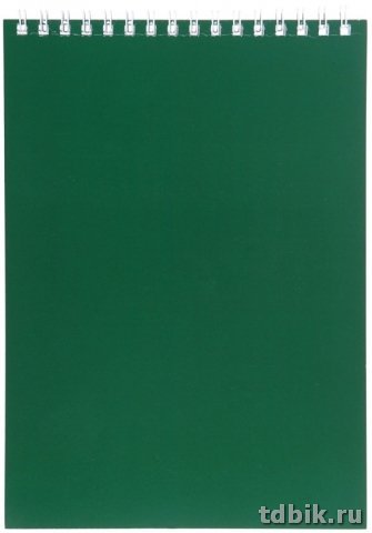 Блокнот А5  40л., 148*210 мм, на гребне, зеленый