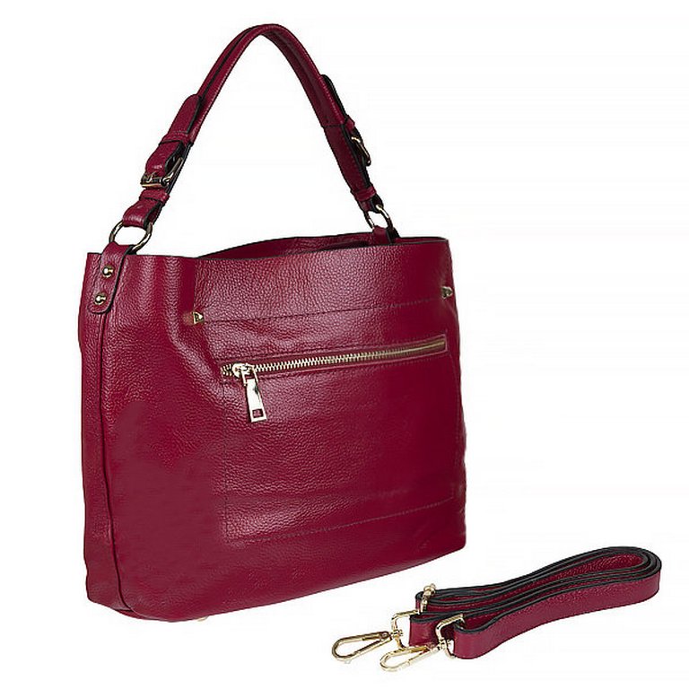 Сумка женская Jane's Story фиолетовая, нат.кожа