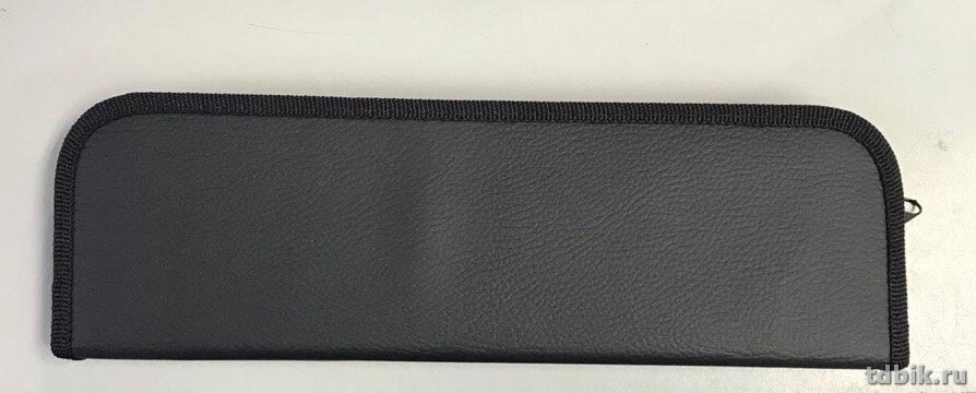 Футляр для кистей на молнии 8,5x27,8x2,8 см, черно-серый Пчелка