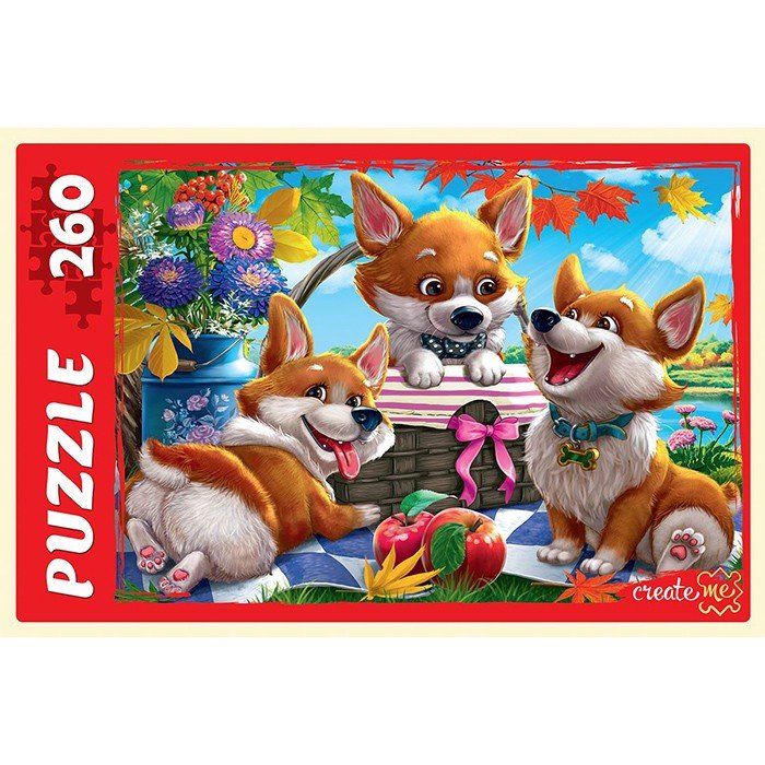 Пазлы  260 дет. "Корги" Рыжий КОТ
