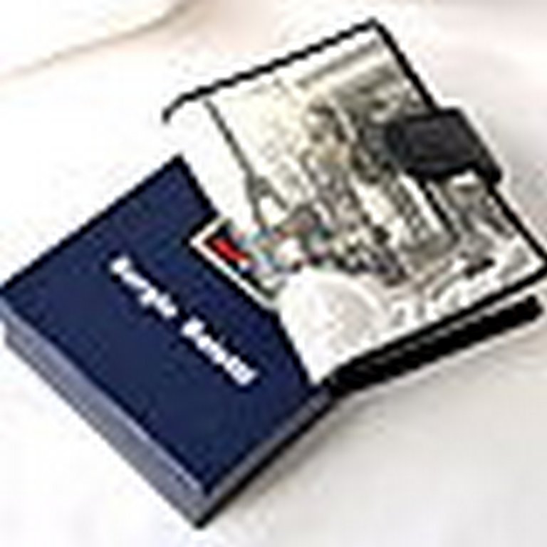 Визитница на 36 визиток "Париж акварель" 12.7*20.5см, кожа