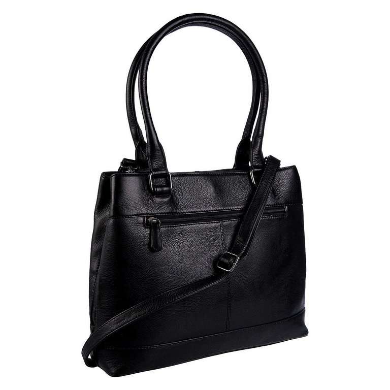 Сумка женская Dr.Koffer 34х27х9см см, нат.кожа черная