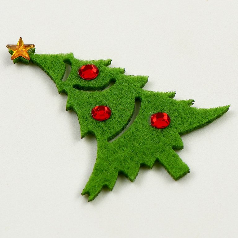 Наклейки из фетра "Ели" 4 шт/уп.