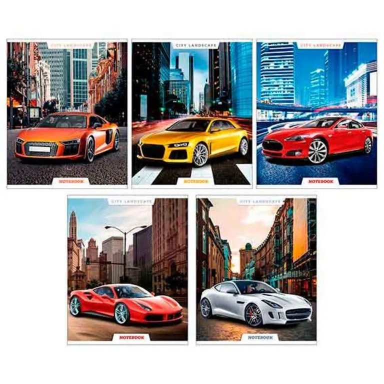 Тетрадь 48 лист лин. А5 на скрепке "Городские авто"