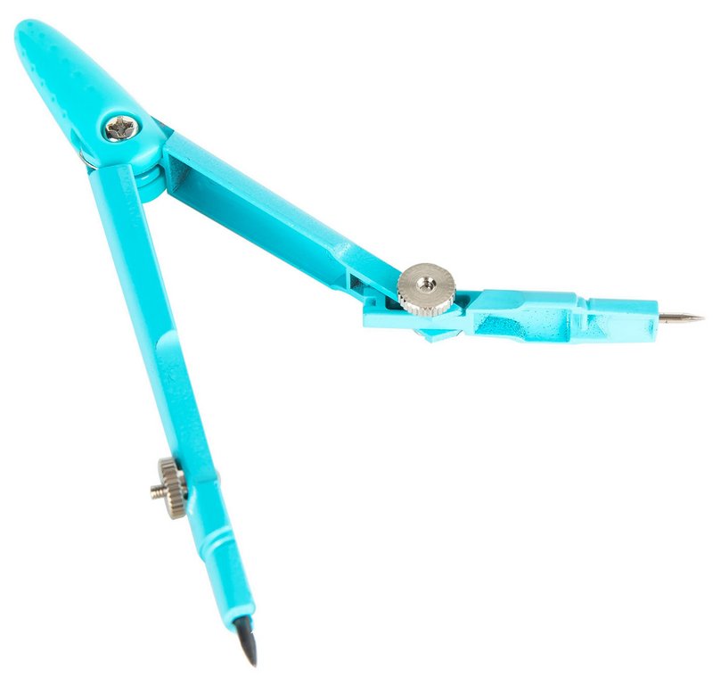 Циркуль 170 мм с набором грифелей Deli (металл)