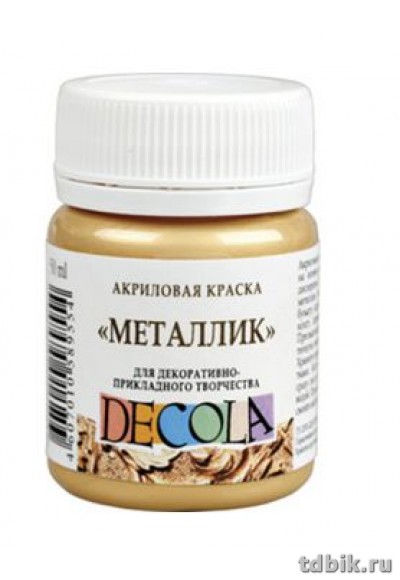 Краска акриловая художественная 20мл золото сусальное Декола