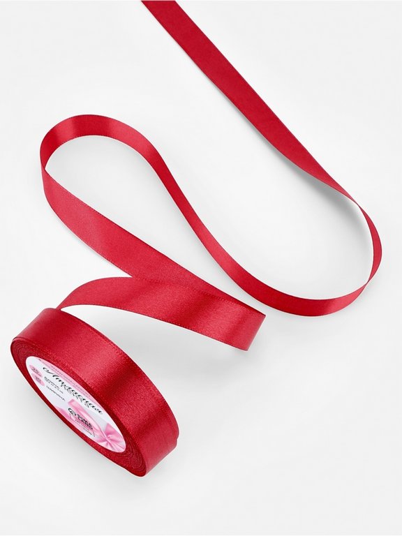 Лента атласная 2,0см*23м, цв. красный ART UZOR