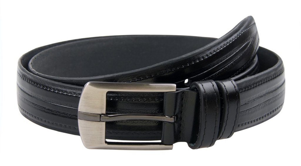 Ремень Alliance нат. кожа,  ширина 35мм, черный
