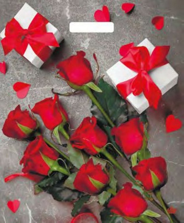 Пакет пробивной 38*45см (60 мкм) "Подарочный букет"