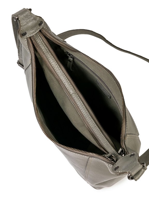 Сумка женская Dr.Koffer 28х22х11см см, нат.кожа серая