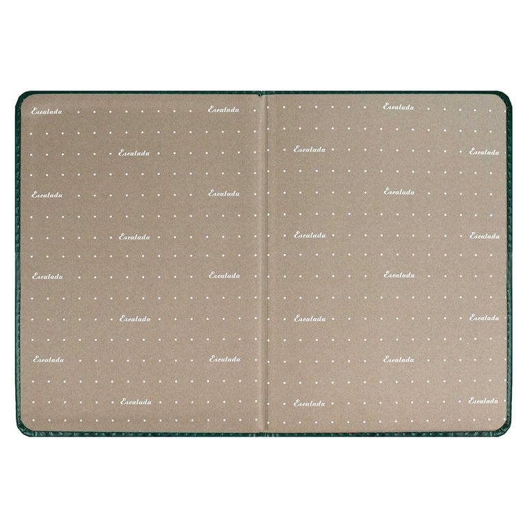 Ежедневник дат. 2026 г. А5 Escalada  "Сариф", тв. обл. иск. кожа, блинт. тиснение, тёмно-зелёный