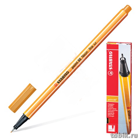 Ручка капиллярная Stabilo Point оранжевая 0,4мм