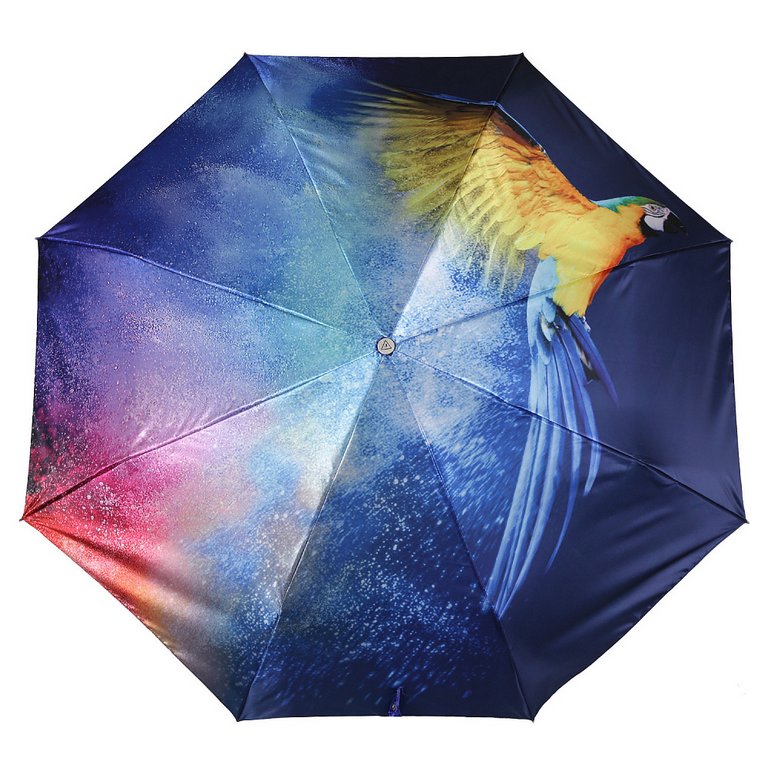 Зонт женский суперавтомат Fabretti, облегченный, 3 сложения, сатин