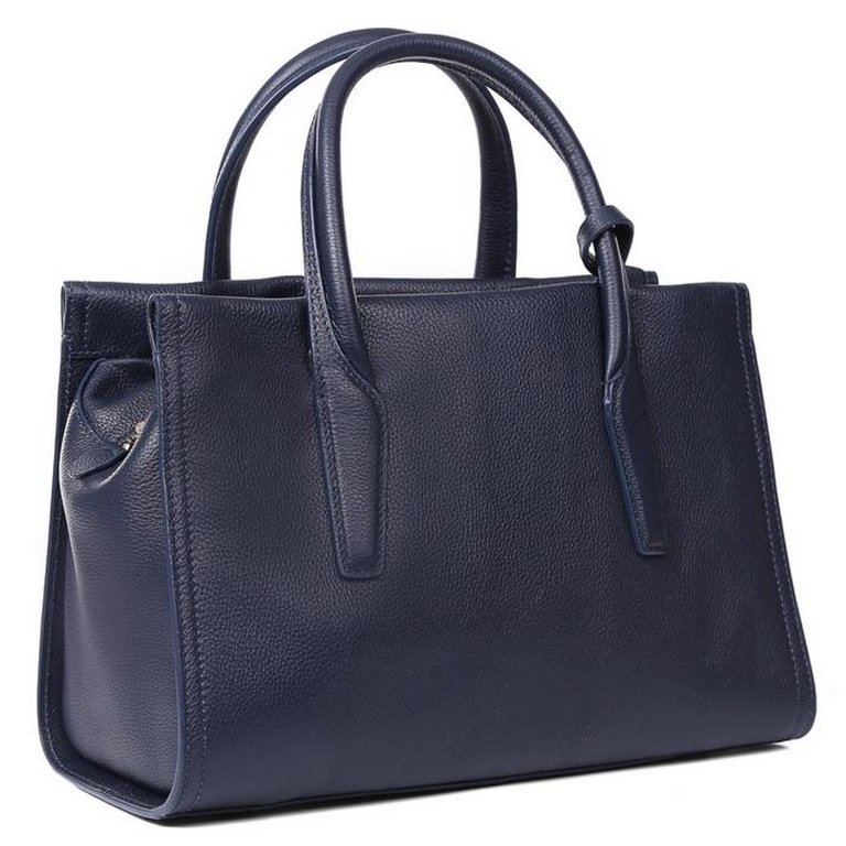 Сумка женская LEO VENTONI 28,5*19,5*14,5см, нат. кожа, синий