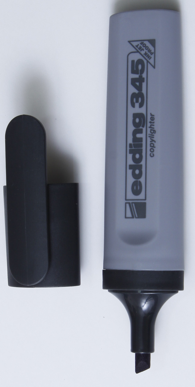 Текст-маркер Edding серый