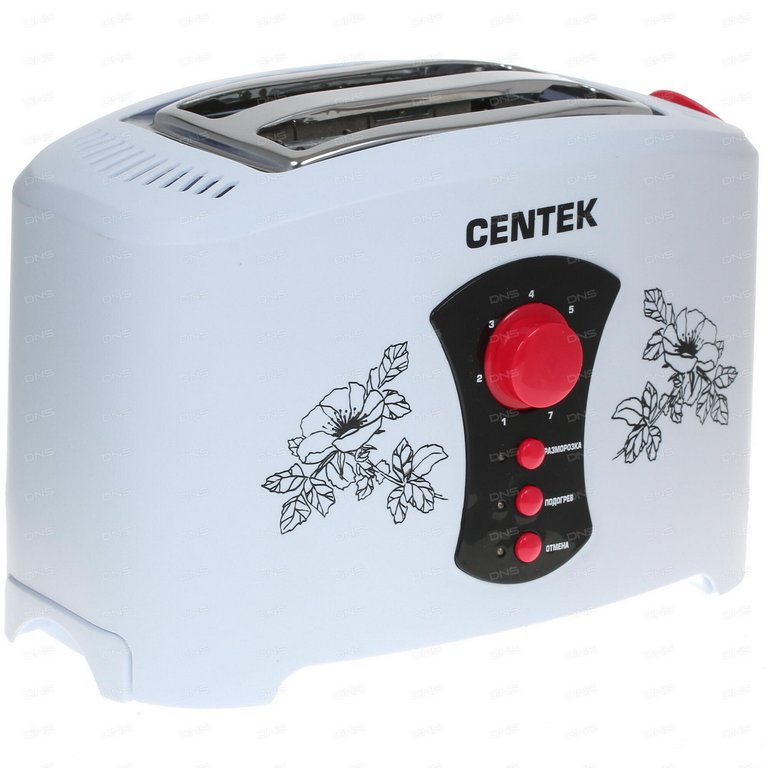 Тостер Centek СТ-1426 белый 800 Вт