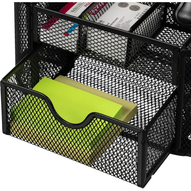 Подставка наст д/канц. принадлеж. металл,  Комус 9 отд. черная