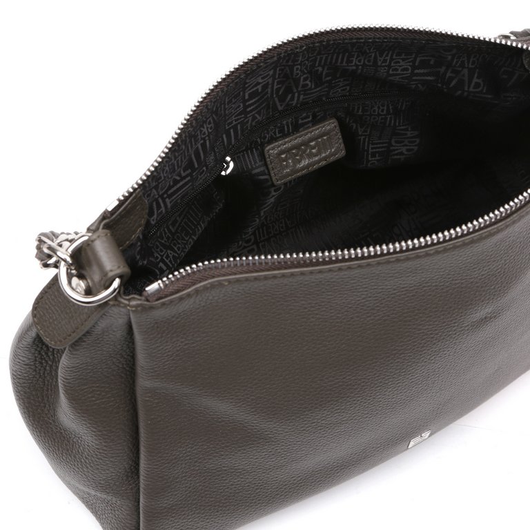 Сумка женская FABRETTI 30х22х14 см, нат. кожа, табачный