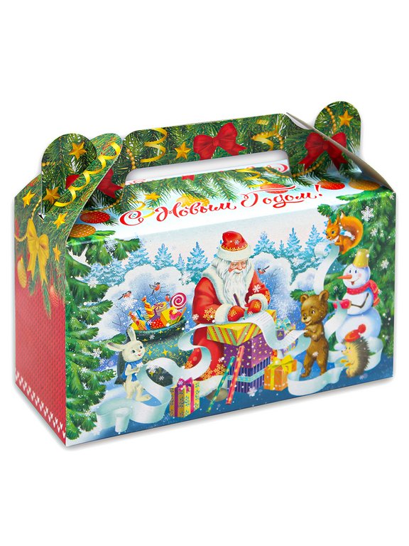 Коробка для конфет на  500 гр "Сундучок" (24,5*17*7см)