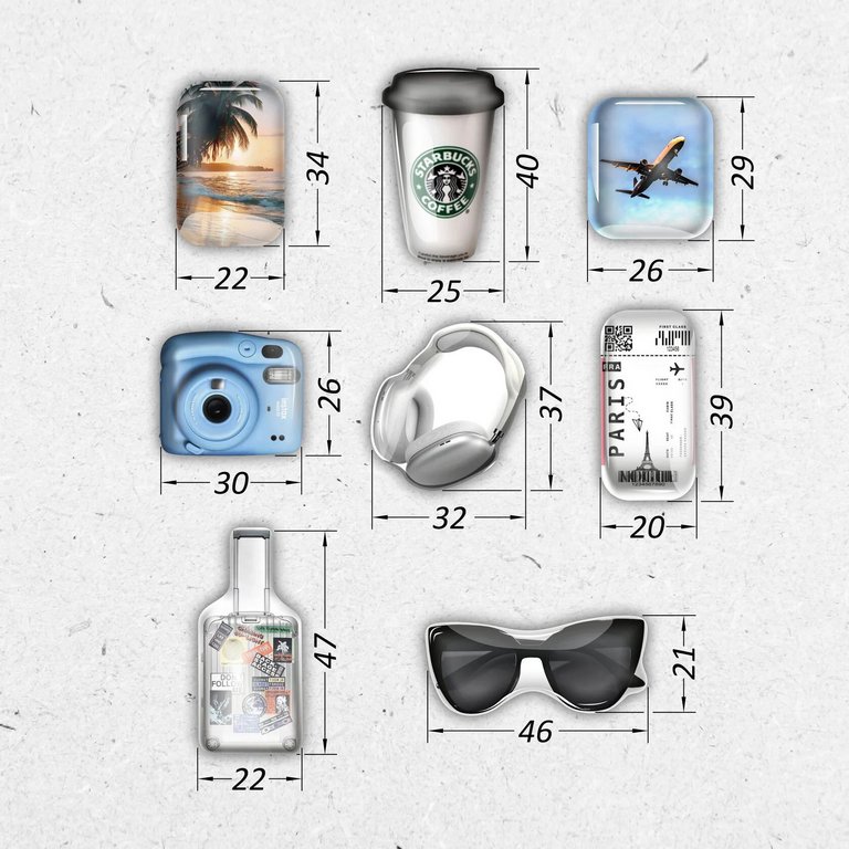 Наклейки объемные Nalepking "Путешествия 3D"