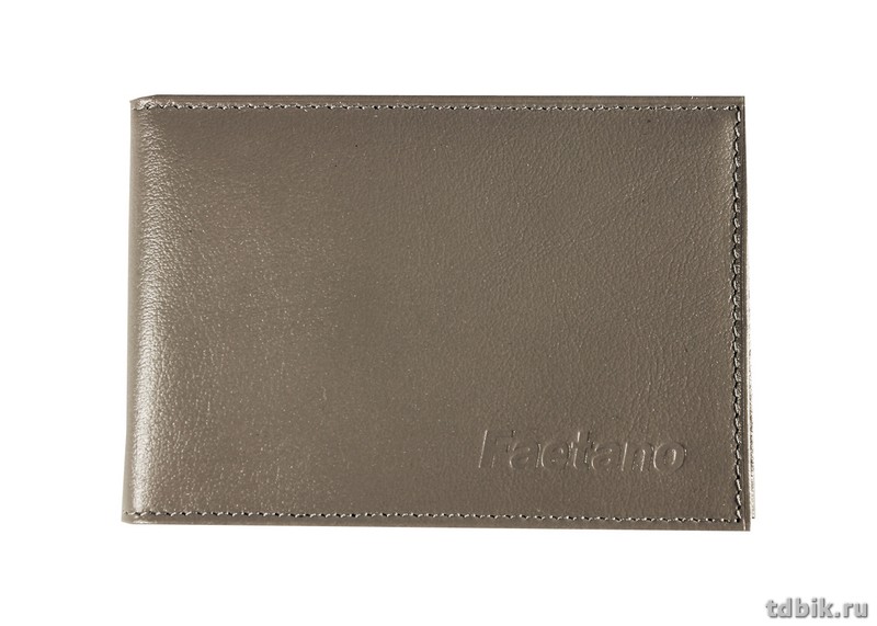 Визитница на 32 визитки Faetano, нат.кожа, серая