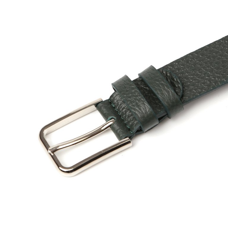 Ремень FABRETTI женский, натуральная кожа, размер 120, тем. зеленый