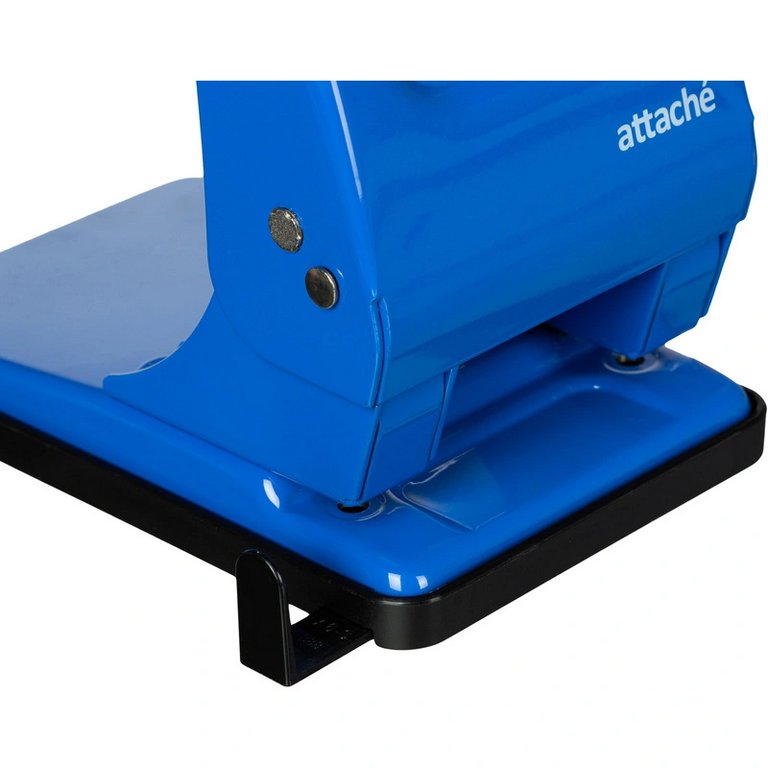 Дырокол до 60л метал. Attache с линейкой синий