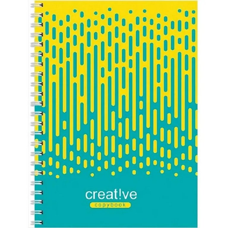 Тетрадь 60 лист кл. А4 на гребне "ЖЁЛТО-ГОЛУБОЙ УЗОР"