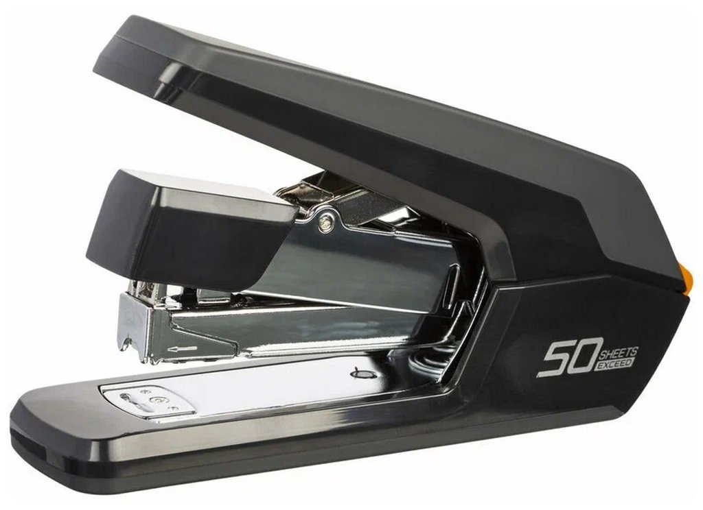 Степлер 24/6 до 50л Deli, экономия усилий черный (скобы 24/6 - 30 л.  26/8 - 50 л)
