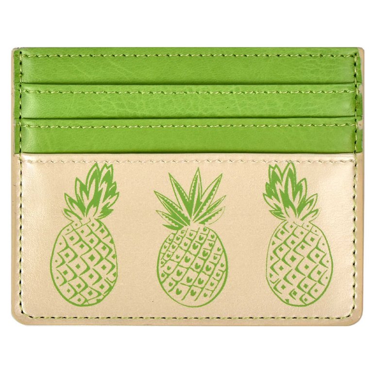Карман для кредитных, дисконтных карт, пропусков, бежевый/салатовый 6 отделений кожзам