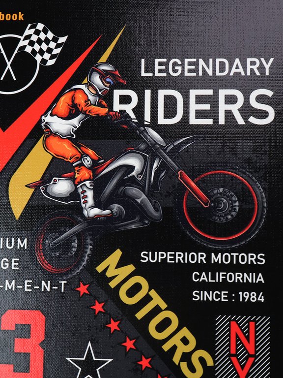 Тетрадь 80 лист кл. А5+ на кольцах "ЛЕГЕНДЫ МОТОКРОССА"